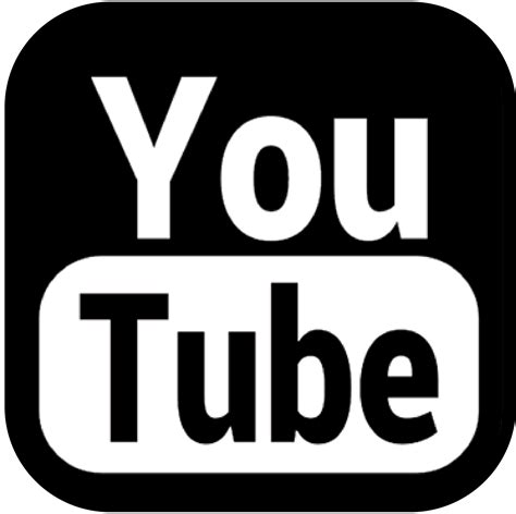 youtube logo black and white png